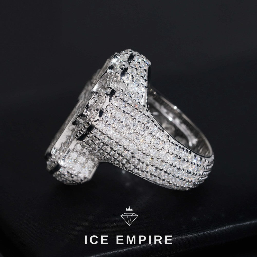 Iced Out Baguette Gold Plated Moissanite Ring