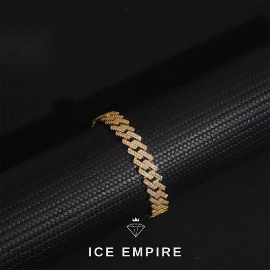Iced Out Gold Plated Moissanite Cuban Chain
