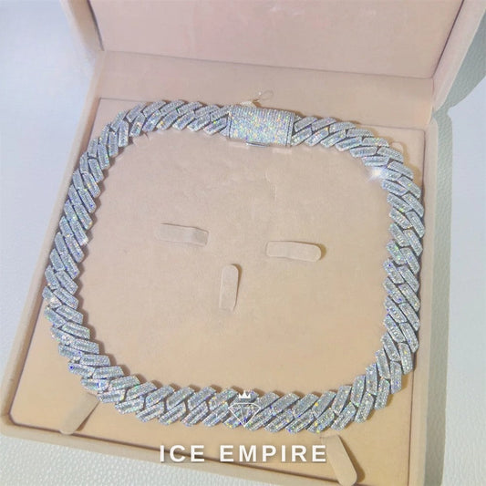 Iced Out Rose Gold Plated Moissanite Cuban Chain