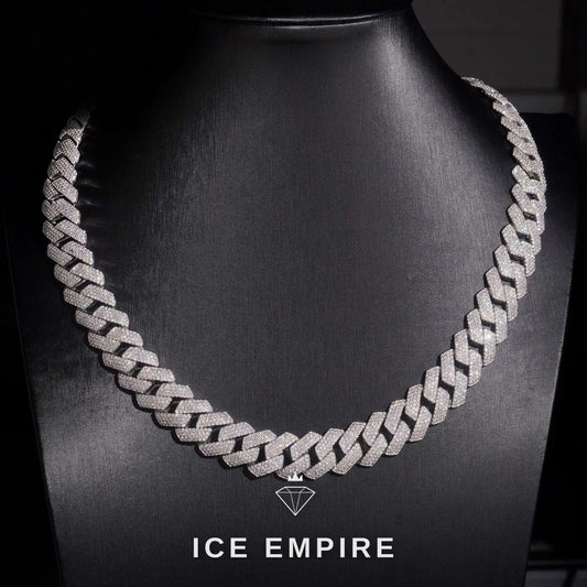 Iced Out Rose Gold Plated Moissanite Cuban Chain