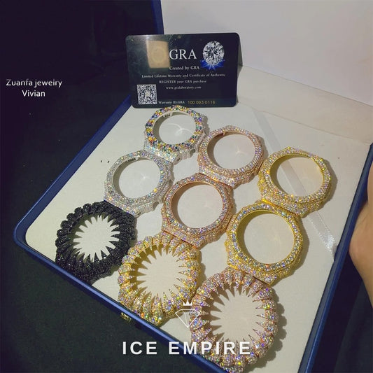 Iced Out 925 Silver Moissanite Watch