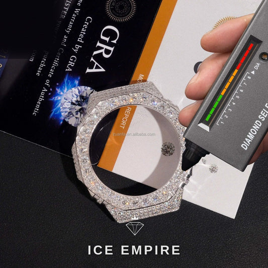 Iced Out 925 Silver Moissanite Watch