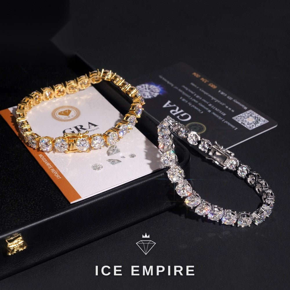Iced Out Rose Gold Plated Moissanite Cuban Chain