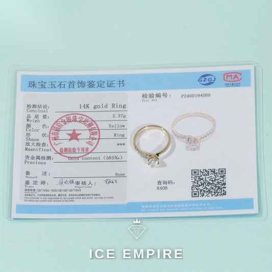 Iced Out 9K Gold Moissanite Wedding Band