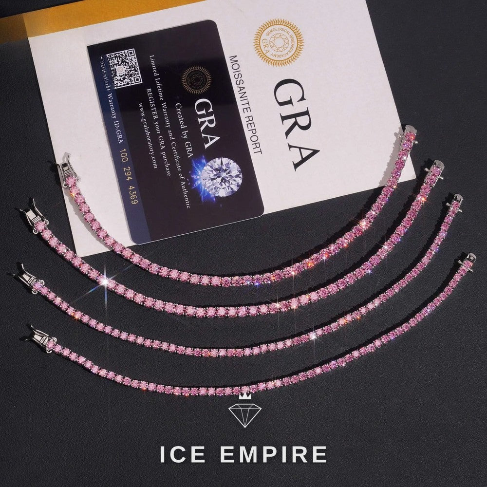 Iced Out Gold Plated Moissanite Tennis Bracelet