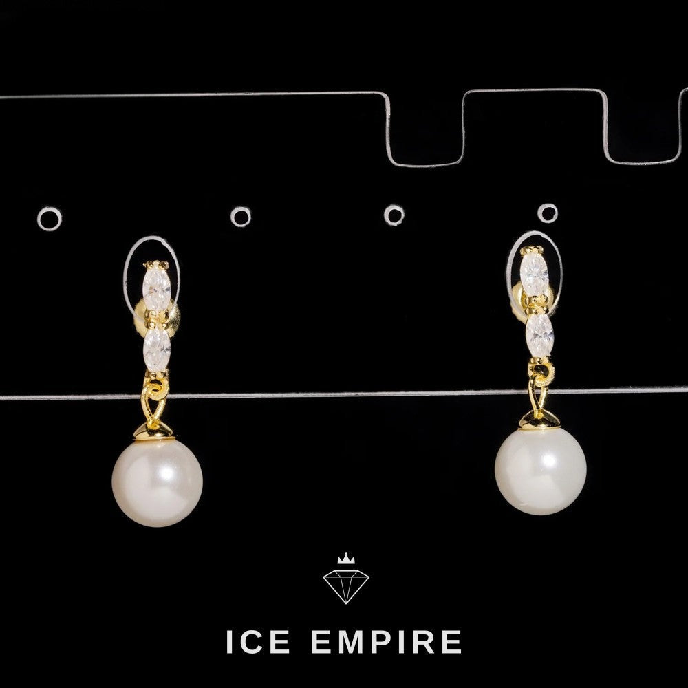 Iced Out Rose Gold Plated Moissanite Earrings