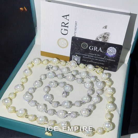Iced Out Rose Gold Plated Moissanite Cuban Chain