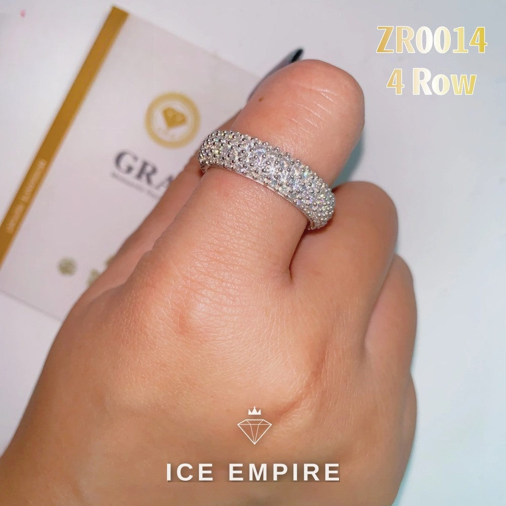 Iced Out 925 Silver Moissanite Ring