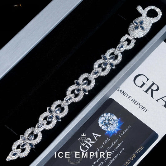 Iced Out 925 Silver Moissanite Cuban Chain