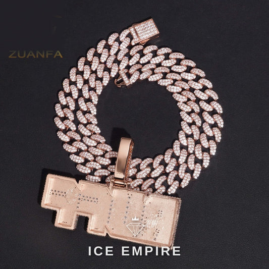 Iced Out Rose Gold Pendant
