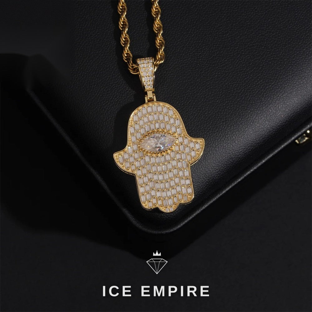 Iced Out 925 Silver Moissanite Pendant
