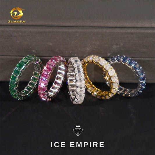 Iced Out 925 Silver Moissanite Ring