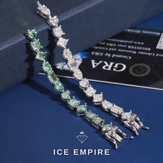 Iced Out 925 Silver Moissanite Tennis Bracelet