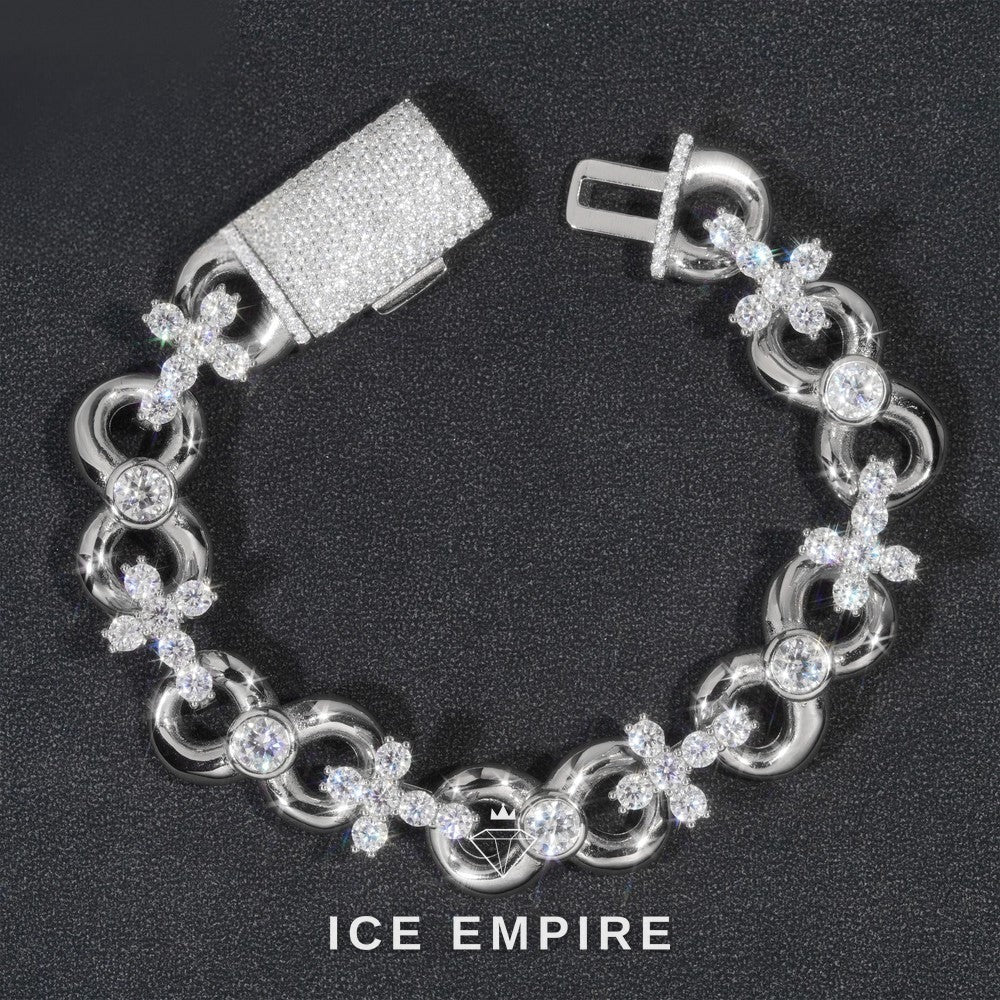 Iced Out Rose Gold Plated Moissanite Cuban Chain