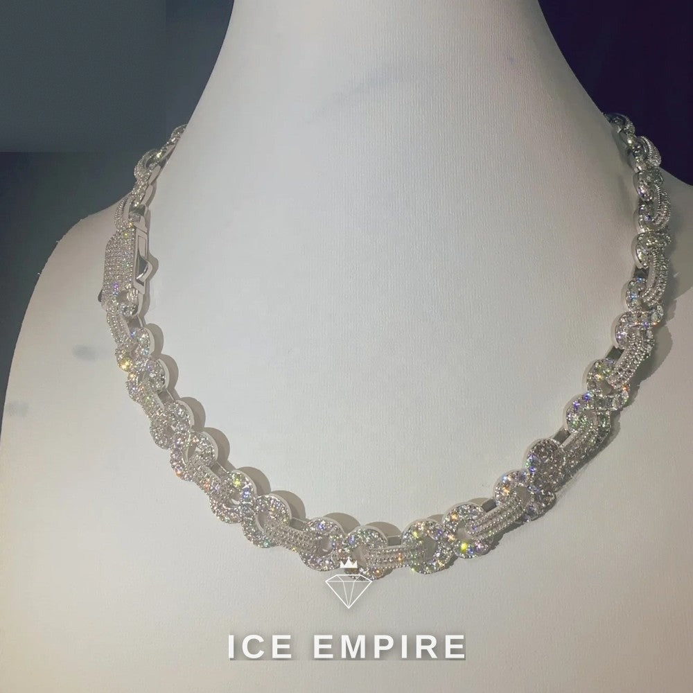Iced Out Rose Gold Plated Moissanite Cuban Chain