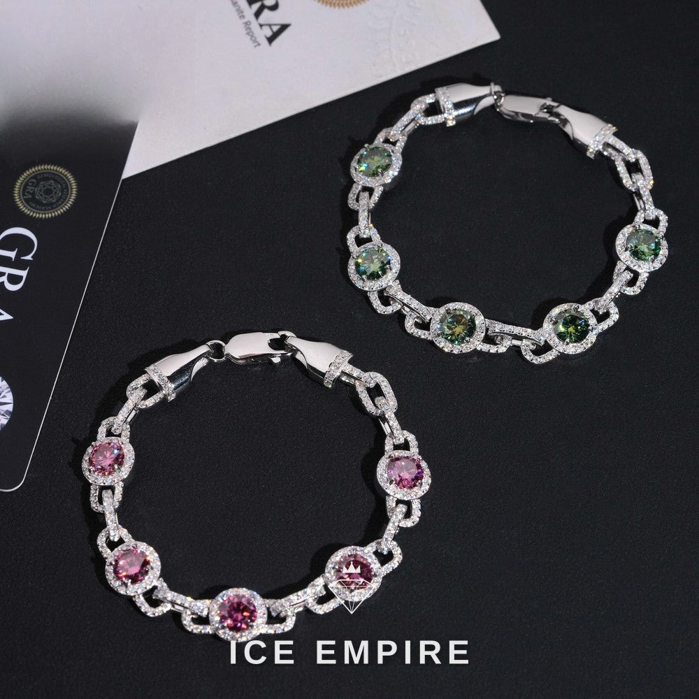 Iced Out 925 Silver Moissanite Bracelet