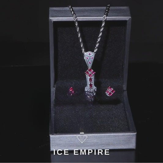 Iced Out Cross 925 Silver Pendant