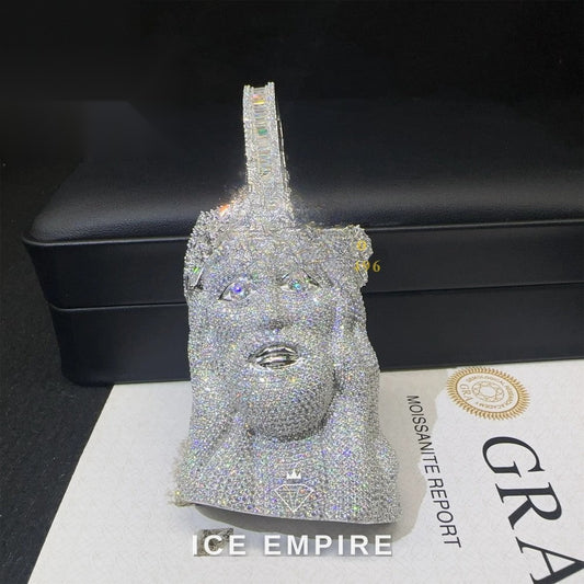 Iced Out 925 Silver Moissanite Pendant