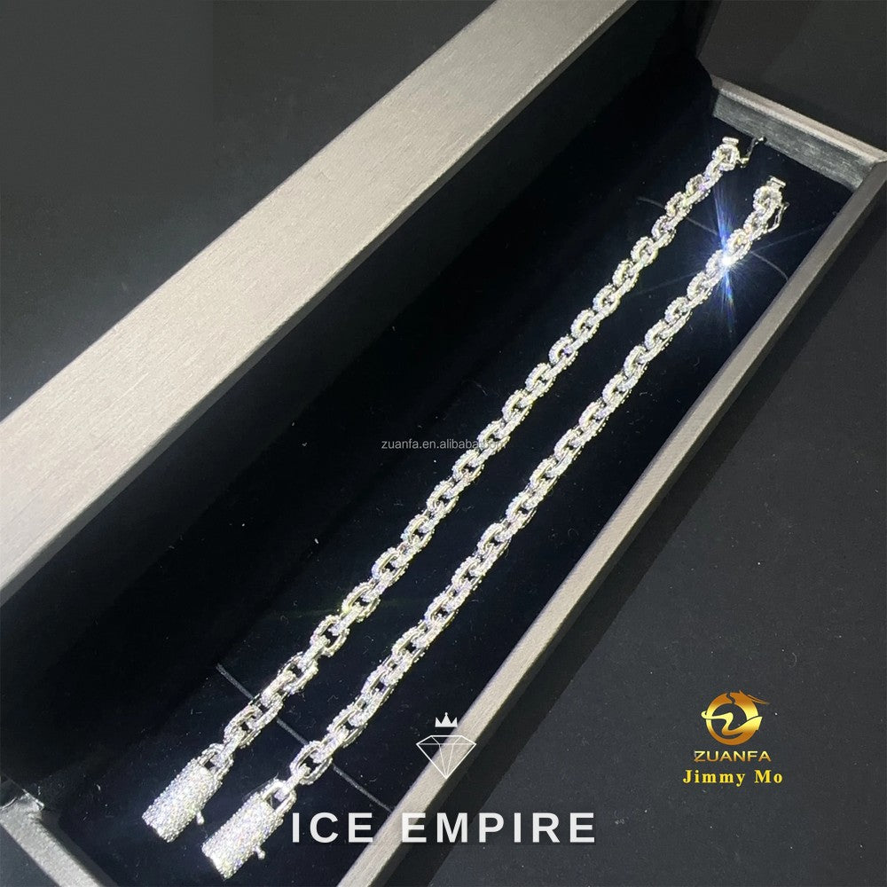 Iced Out Gold Plated Moissanite Cuban Chain