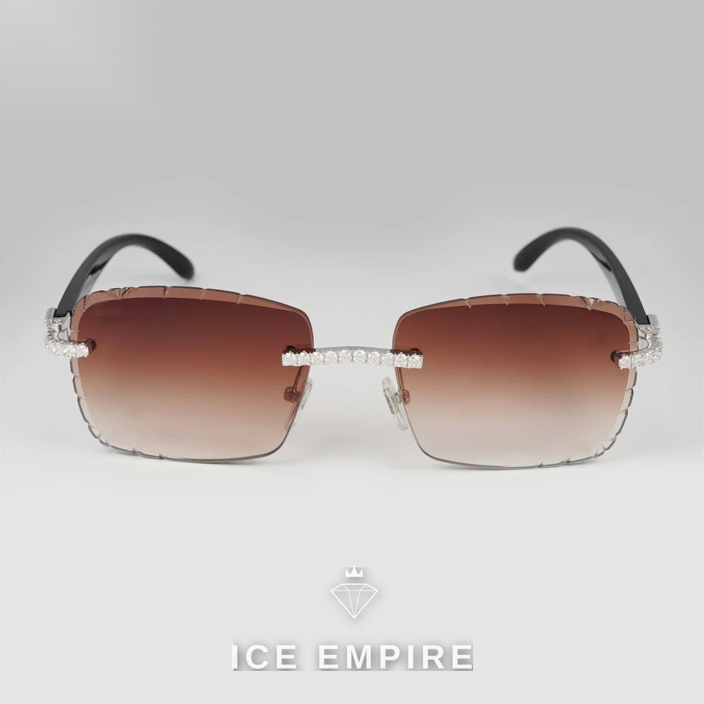 Iced Out 925 Silver Moissanite Glasses