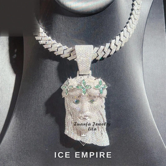 Iced Out 925 Silver Moissanite Pendant