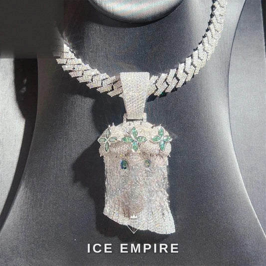 Iced Out 925 Silver Moissanite Pendant