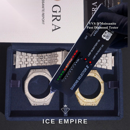 Iced Out 925 Silver Moissanite Watch