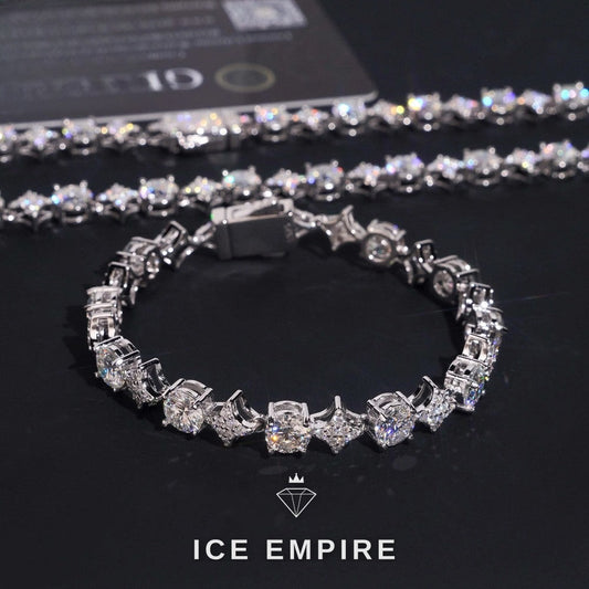 Iced Out Rose Gold Plated Moissanite Cuban Chain