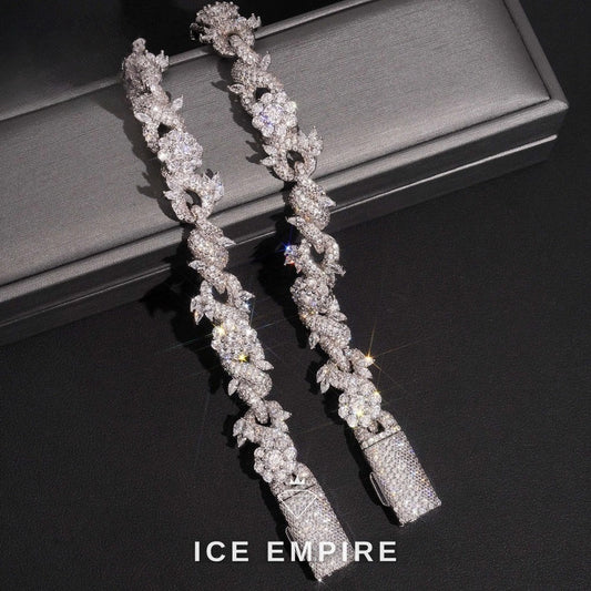 Iced Out Rose Gold Plated Moissanite Tennis Bracelet