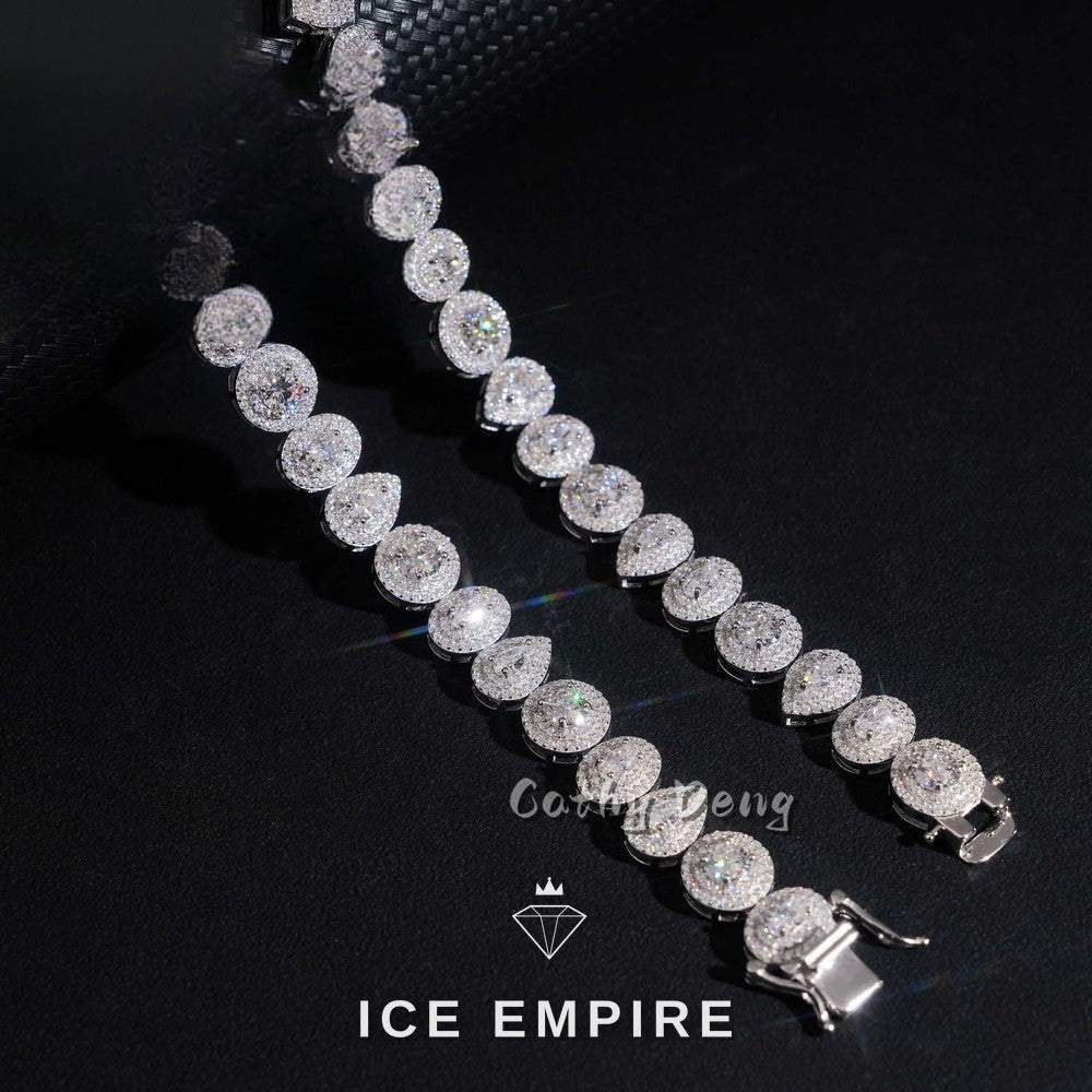 Iced Out Rose Gold Plated Moissanite Cuban Chain