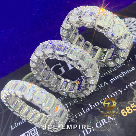Iced Out Gold Plated Moissanite Engagement Ring