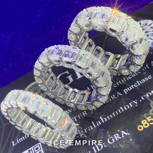 Iced Out Gold Plated Moissanite Engagement Ring