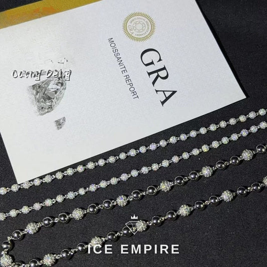 Iced Out Rose Gold Plated Moissanite Cuban Chain