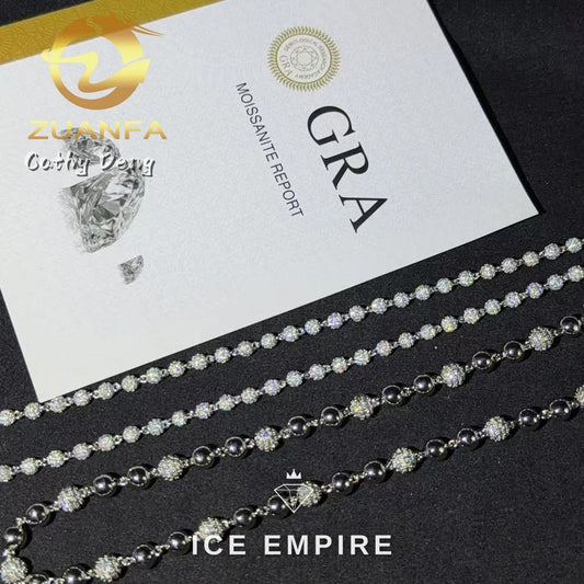 Iced Out Rose Gold Plated Moissanite Cuban Chain