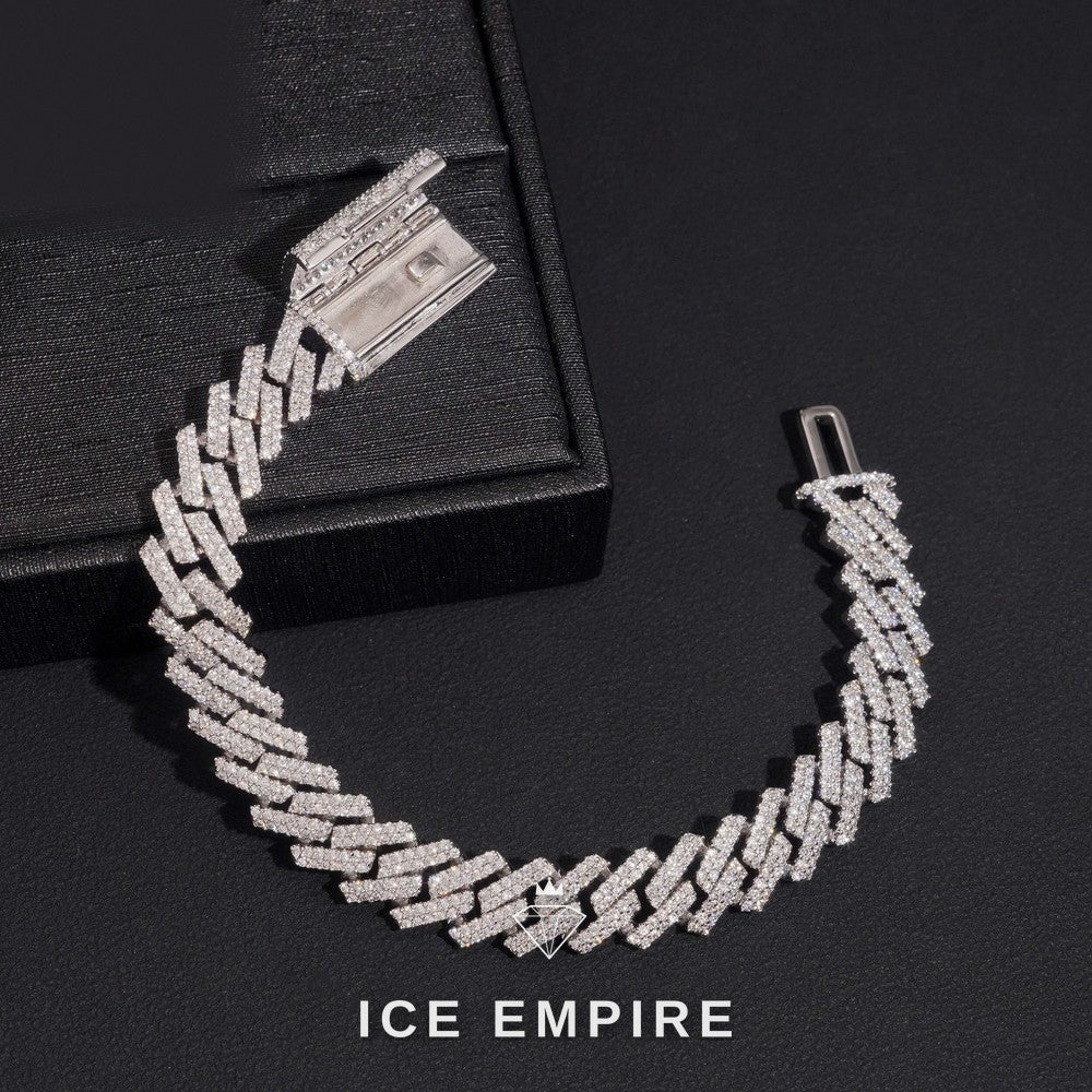 Iced Out Rose Gold Plated Moissanite Cuban Chain