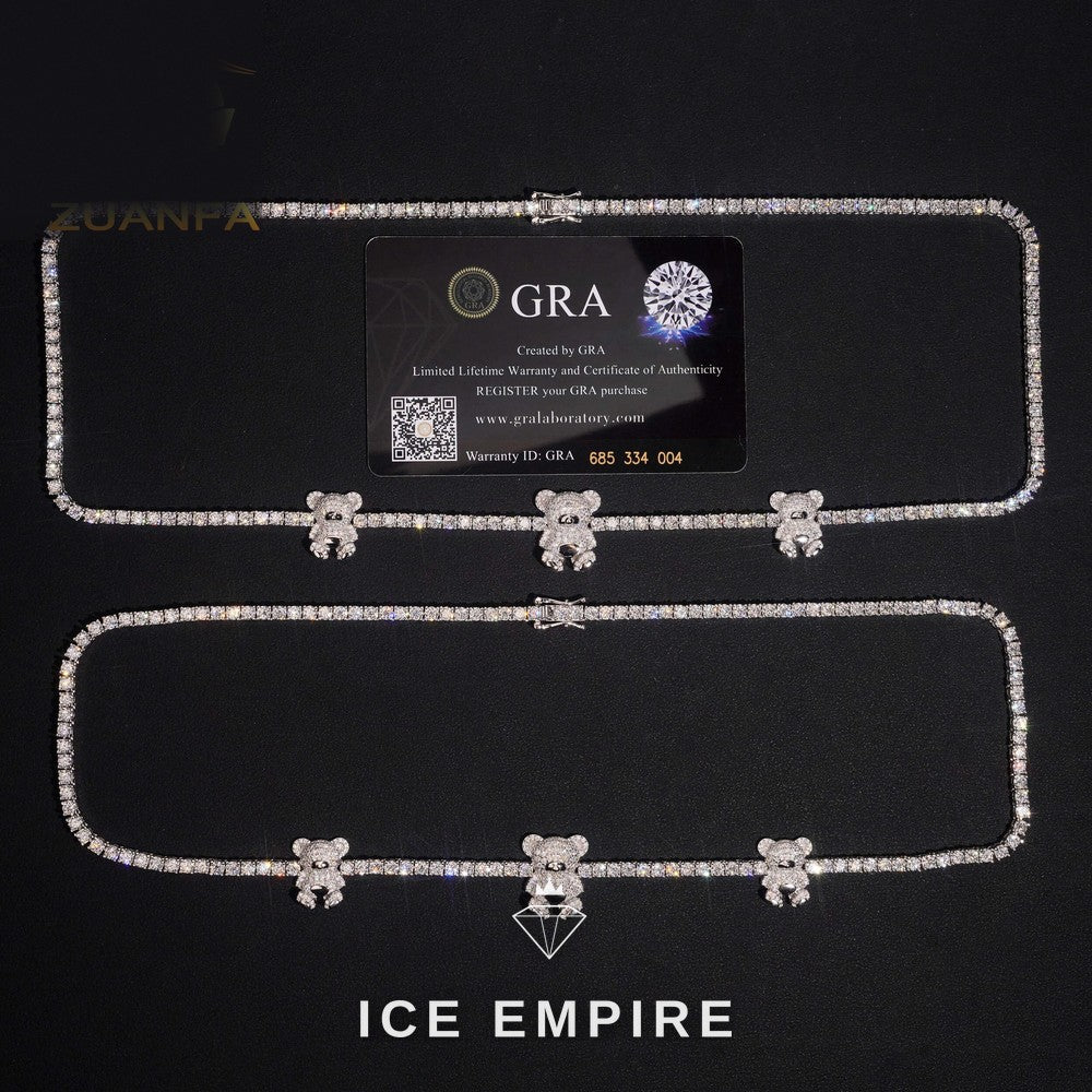 Iced Out Rose Gold Plated Moissanite Cuban Chain