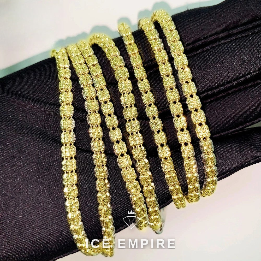 Iced Out Rose Gold Moissanite Cuban Chain