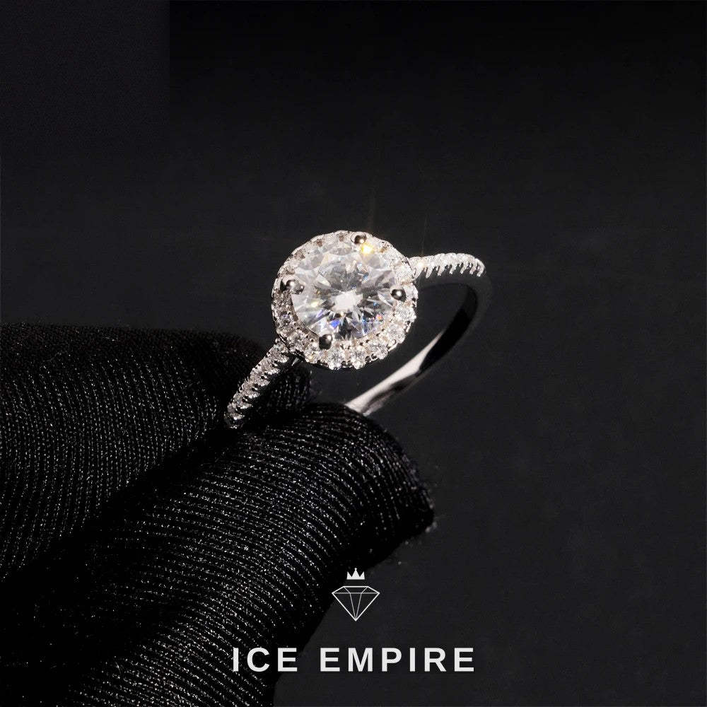Iced Out Baguette Rose Gold Plated Moissanite Ring