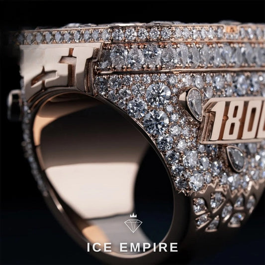 Iced Out 925 Silver Moissanite Ring