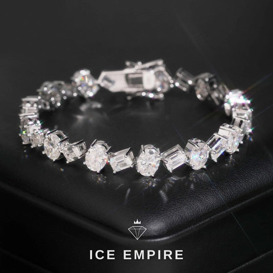 Iced Out 925 Silver Moissanite Tennis Chain