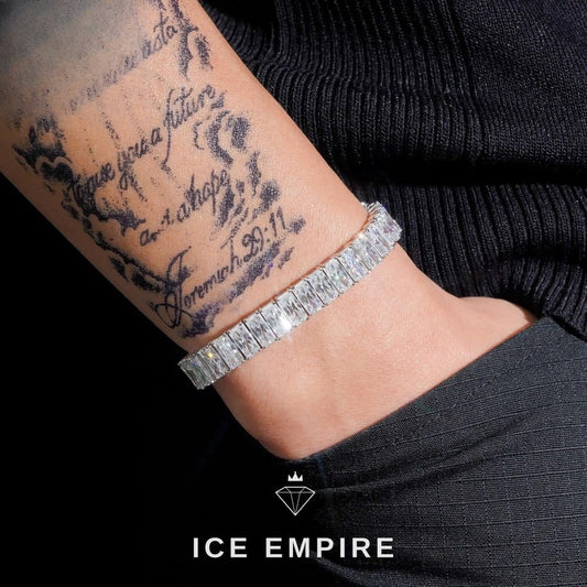 Iced Out 925 Silver Moissanite Tennis Bracelet