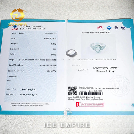 Iced Out 14K Gold Lab Grown Diamond Engagement Ring