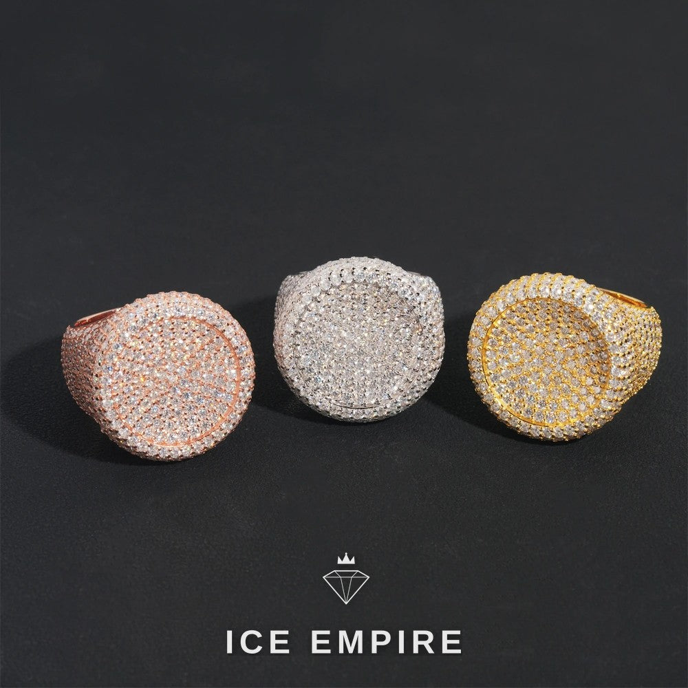 Iced Out 925 Silver Moissanite Ring