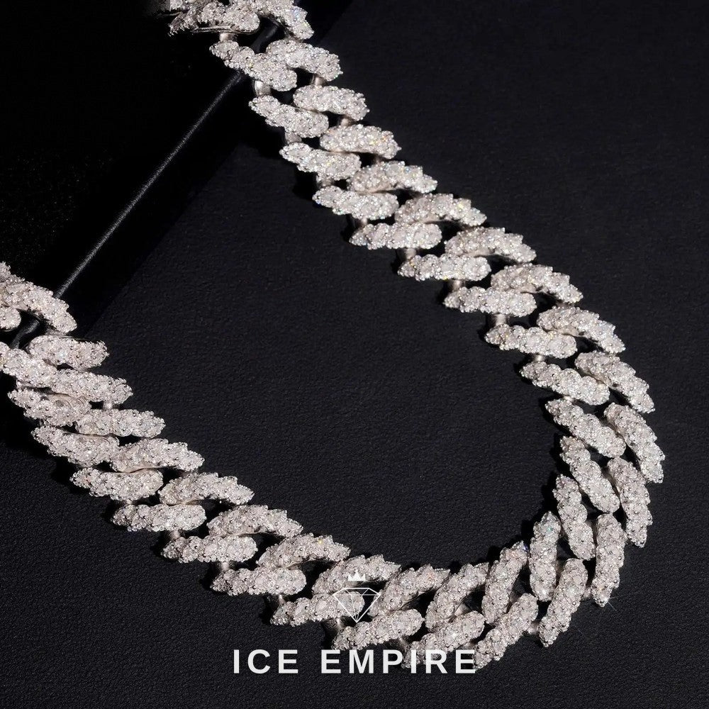 Iced Out Gold Plated Moissanite Cuban Chain