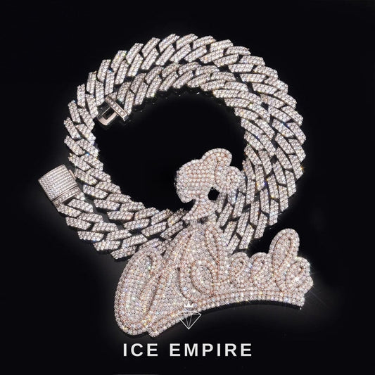 Iced Out 925 Silver Pendant