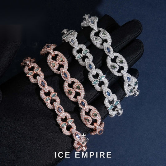 Iced Out Rose Gold Plated Moissanite Cuban Chain