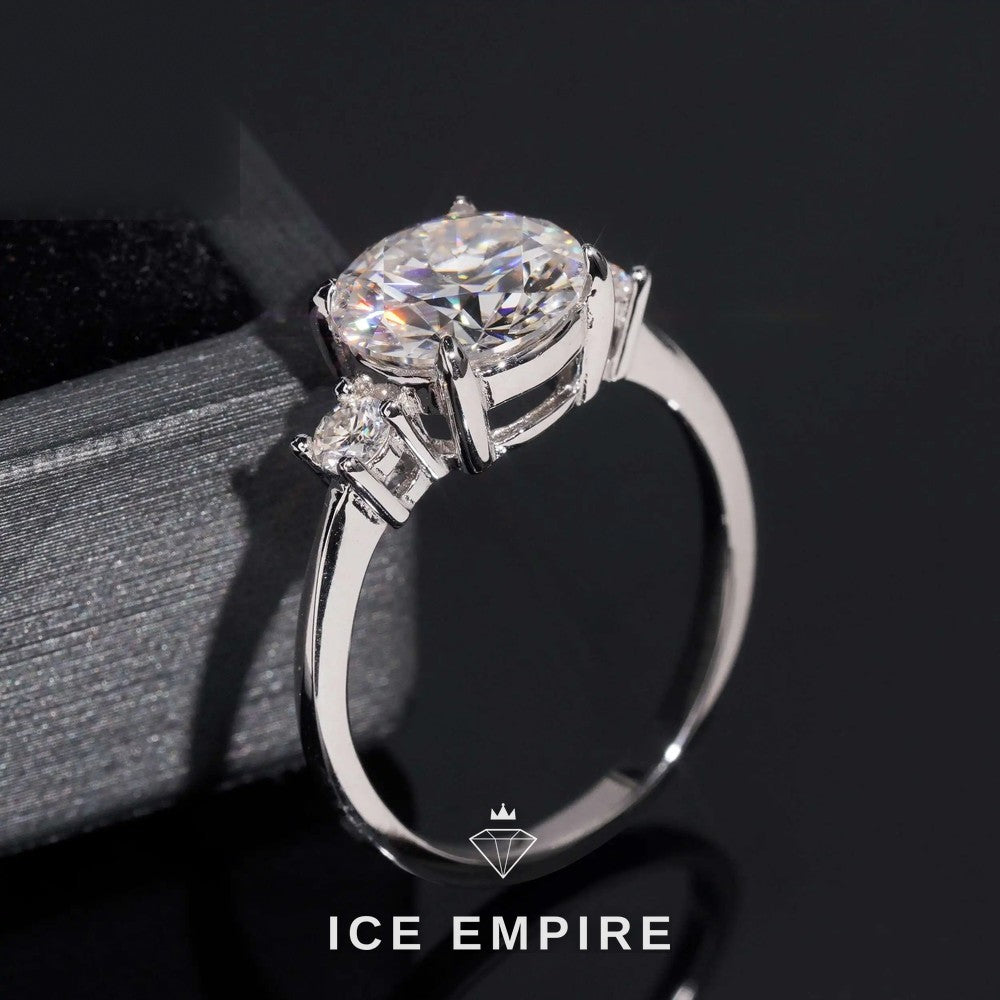 Iced Out Gold Plated Moissanite Wedding Band