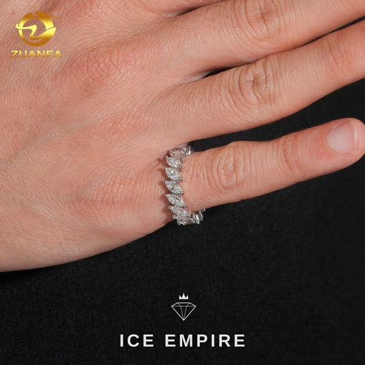 Iced Out 925 Silver Lab Grown Diamond Ring