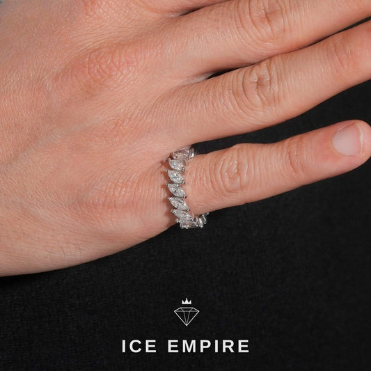 Iced Out 925 Silver Lab Grown Diamond Ring