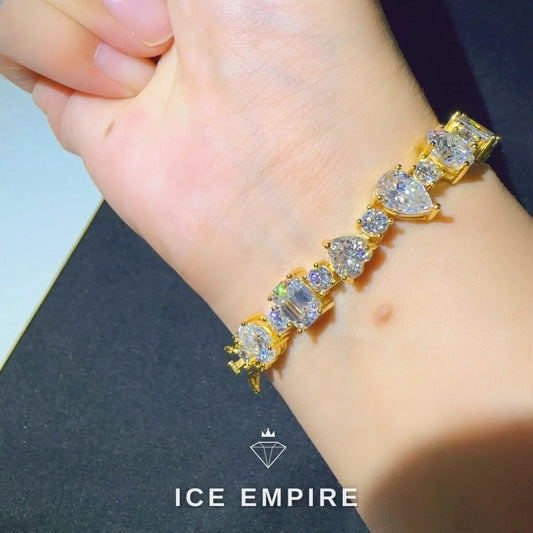 Iced Out 925 Silver Moissanite Tennis Chain